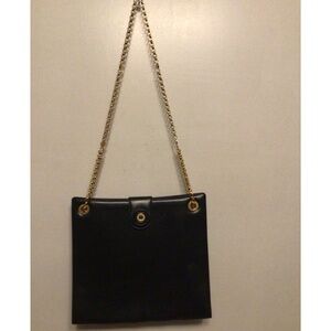 Tiffany authentic Leather with gold chain collectors item elegant  chain strap